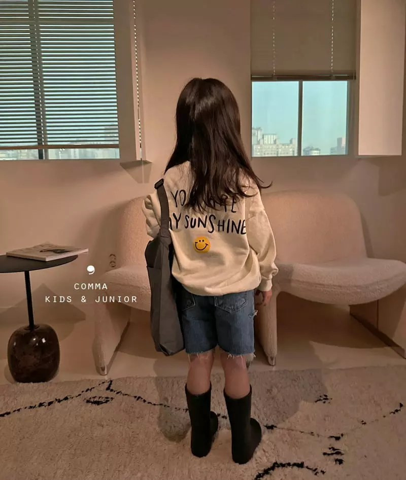 Comma - Korean Children Fashion - #kidsshorts - Smile Sweatshirt - 8