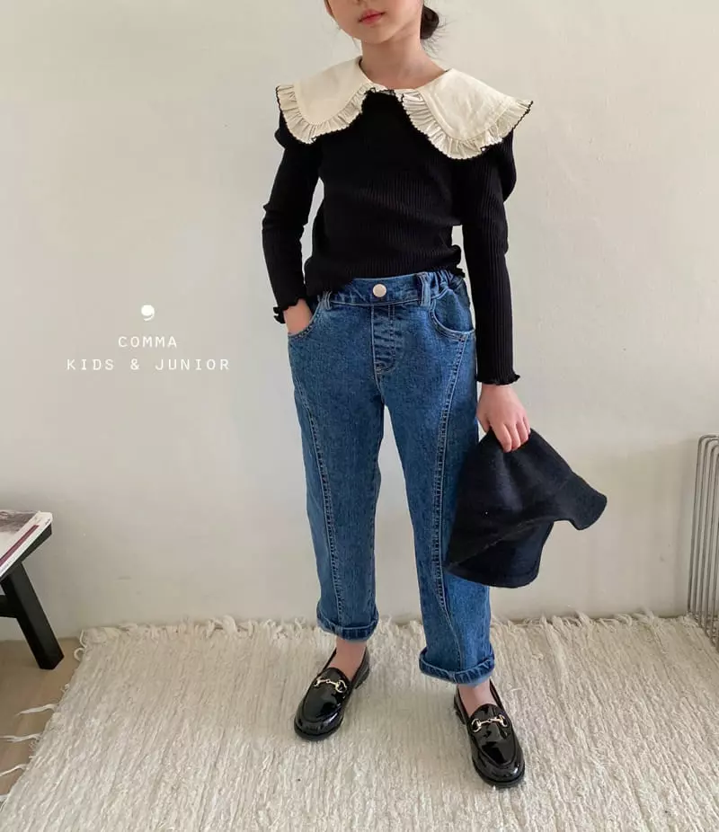 Comma - Korean Children Fashion - #kidsshorts - Slit Jeans - 11