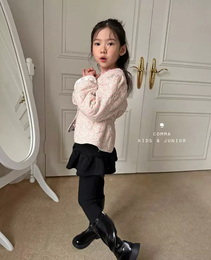 Comma - Korean Children Fashion - #kidsshorts - Quilting Jacket Pink