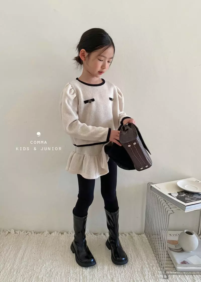 Comma - Korean Children Fashion - #kidsstore - Romantic Shirring Tee - 9