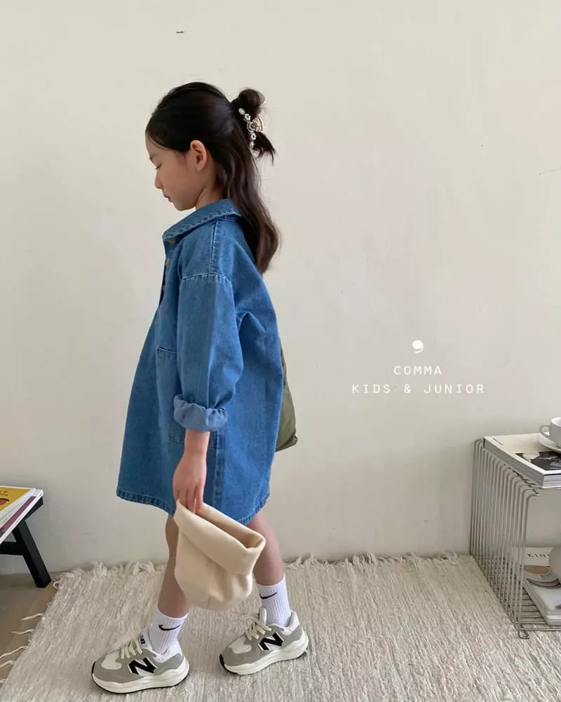 Comma - Korean Children Fashion - #kidzfashiontrend - Denim One-piece Blue - 7