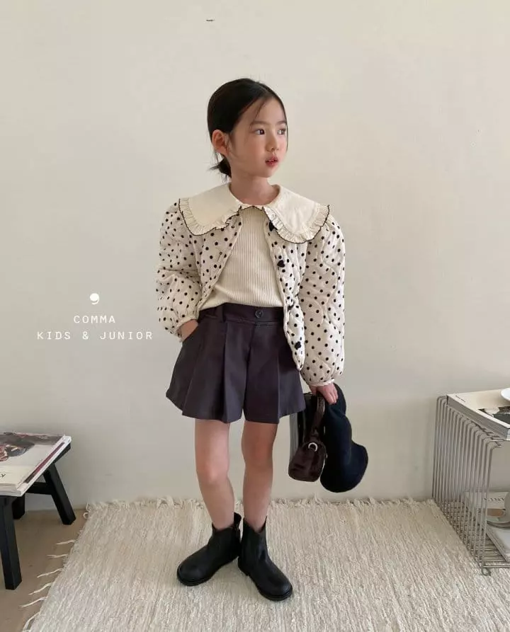 Comma - Korean Children Fashion - #minifashionista - Wrinkle Skirt Pants - 10