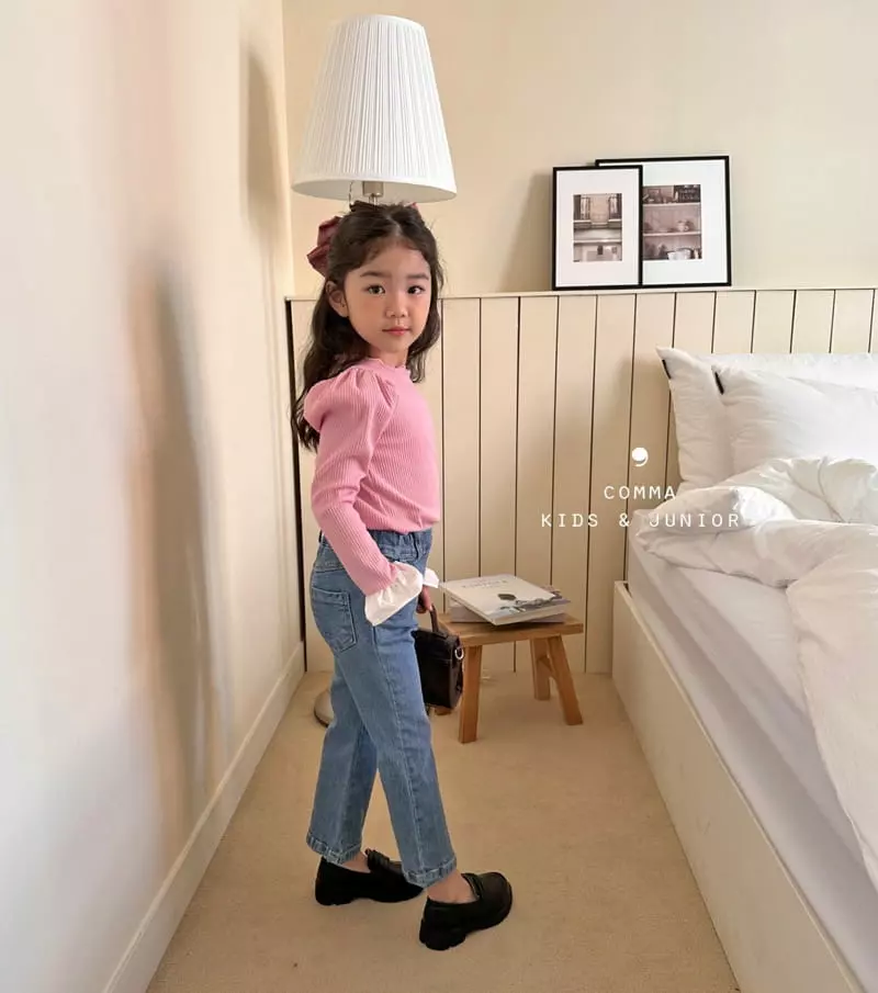 Comma - Korean Children Fashion - #prettylittlegirls - Denim Bootscut Pants - 6
