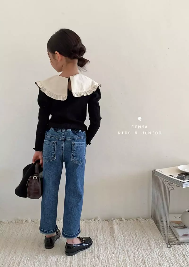 Comma - Korean Children Fashion - #minifashionista - Slit Jeans - 4