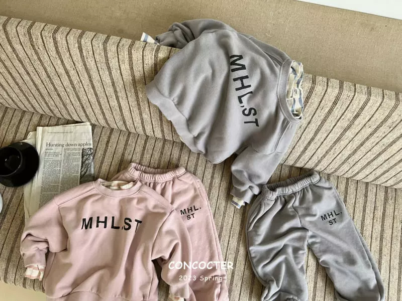 Concocter - Korean Children Fashion - #Kfashion4kids - Mureang Swoft Top Bottom Set - 8
