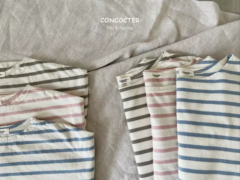 Concocter - Korean Children Fashion - #childofig - Mom See Pretty Stripes Tee - 3