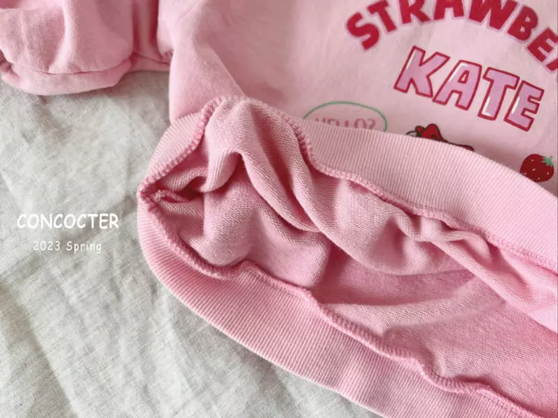 Concocter - Korean Children Fashion - #childofig - Daldal Strawberry Top Bottom Set