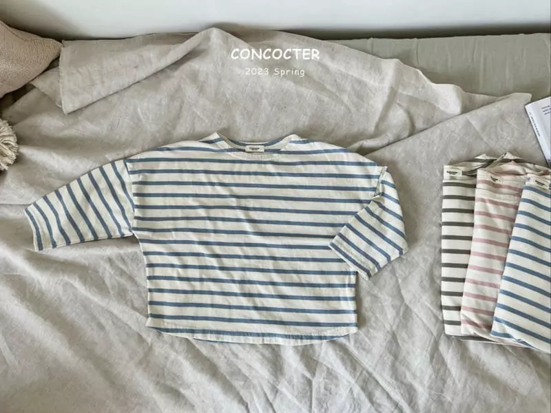Concocter - Korean Children Fashion - #childofig - Mom See Pretty Stripes Tee - 4