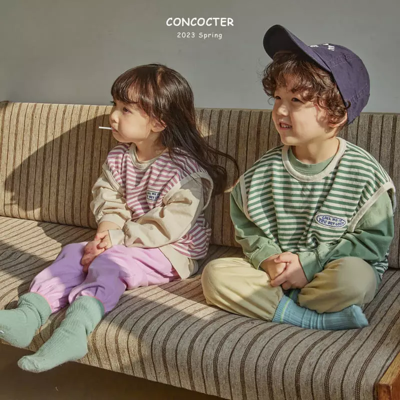 Concocter - Korean Children Fashion - #kidsshorts - Call Me Bebe Stripes Vest - 10
