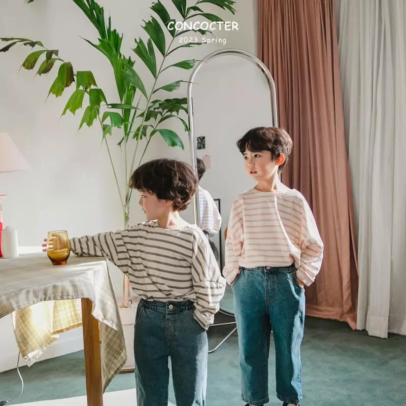 Concocter - Korean Children Fashion - #kidsshorts - See Pretty Stripes Tee - 7