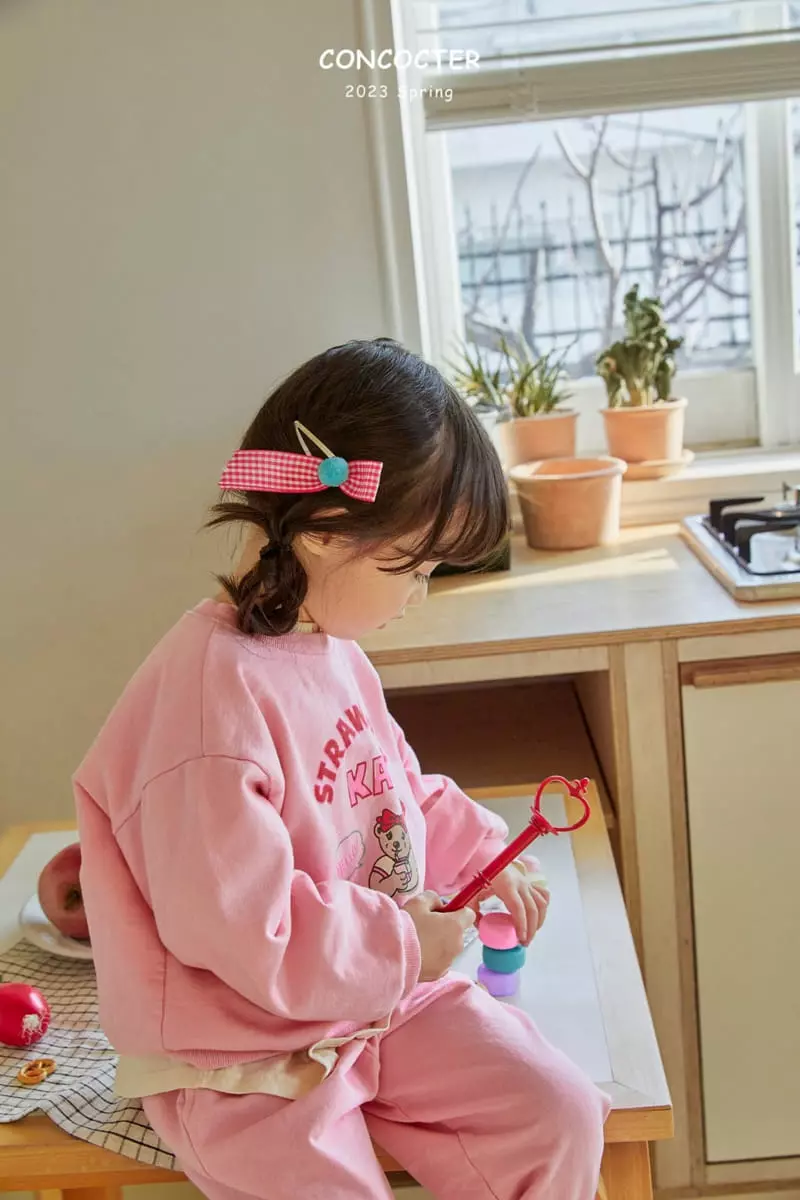 Concocter - Korean Children Fashion - #kidsshorts - Daldal Strawberry Top Bottom Set - 7