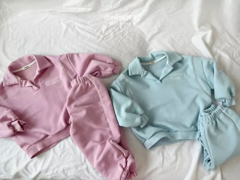 Concocter - Korean Children Fashion - #kidsstore - Mom Sophistication Piping Top Bottom Set - 3