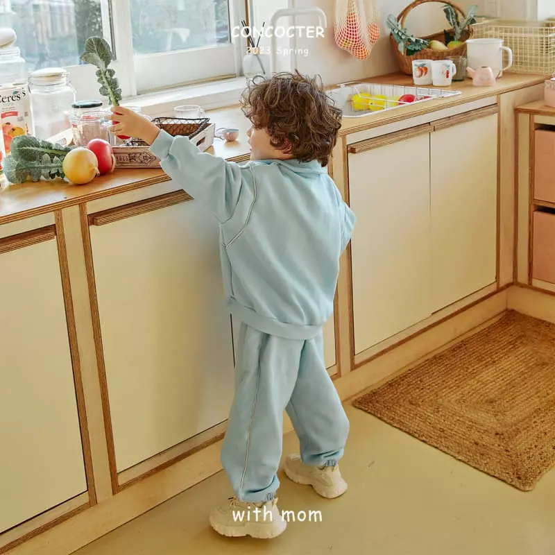 Concocter - Korean Children Fashion - #kidsstore - Sophistication Piping Top Bottom Set - 2