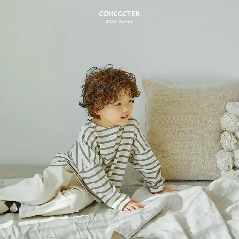 Concocter - Korean Children Fashion - #kidsstore - Mom See Pretty Stripes Tee - 9