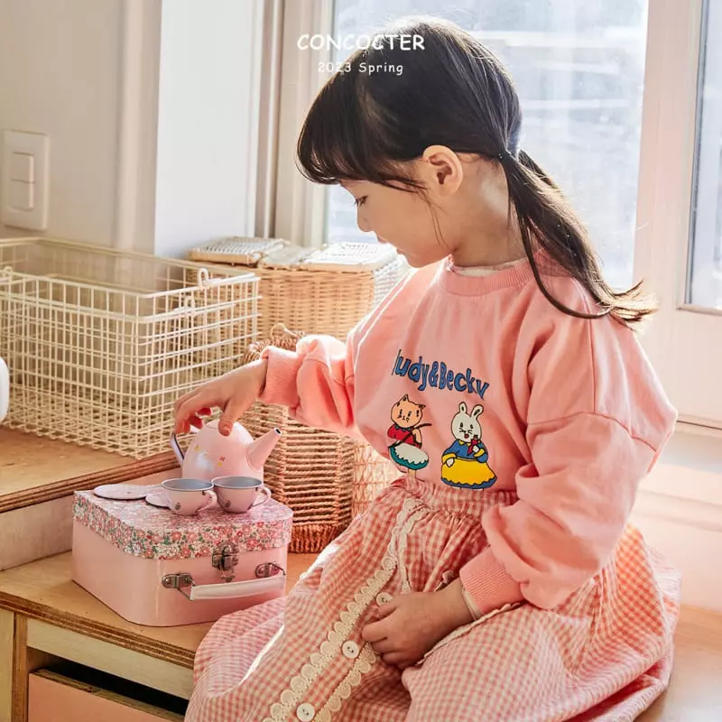 Concocter - Korean Children Fashion - #littlefashionista - Lace Pong Dang Honey Chess Skirt - 3