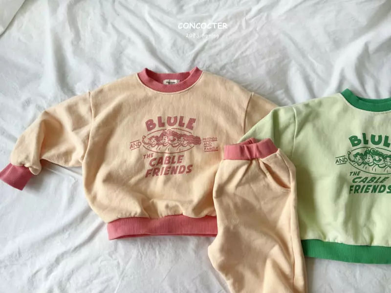 Concocter - Korean Children Fashion - #magicofchildhood - Ddorr Friends Top Bottom Set