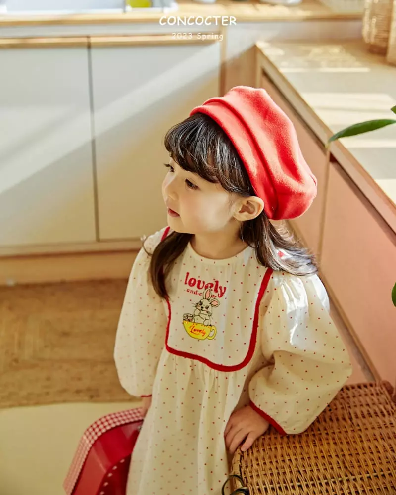 Concocter - Korean Children Fashion - #magicofchildhood - Lovely Barnie Dot One-piece - 4