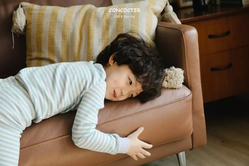 Concocter - Korean Children Fashion - #prettylittlegirls - Smile Stripes Rib Easywear - 3