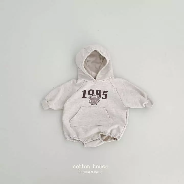 Cotton House - Korean Baby Fashion - #babyclothing - 1985 Hoody Bodysuit  - 2