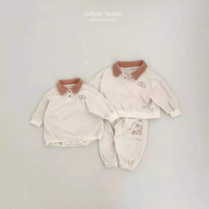 Cotton House - Korean Baby Fashion - #babyoutfit - Terry Bodysuit - 11
