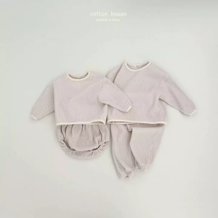 Cotton House - Korean Baby Fashion - #babyoutfit - Waffle Piping Tee - 7