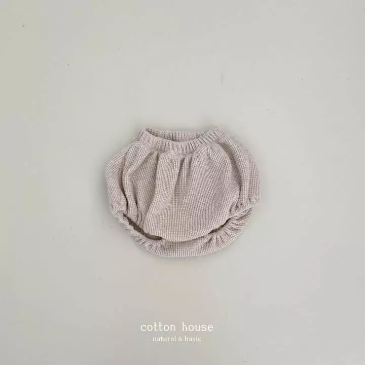 Cotton House - Korean Baby Fashion - #babyootd - Waffle Bloomer - 4