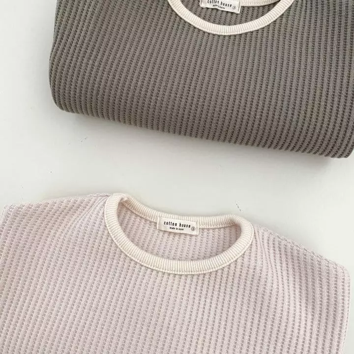 Cotton House - Korean Baby Fashion - #onlinebabyshop - Waffle Piping Tee - 10