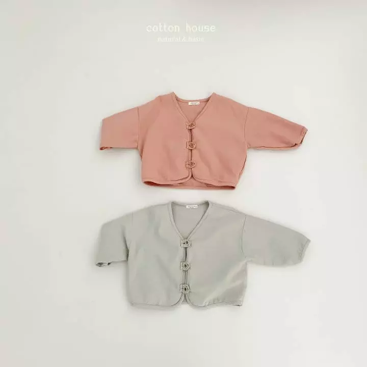 Cotton House - Korean Children Fashion - #childofig - Piping Loose Cardigan