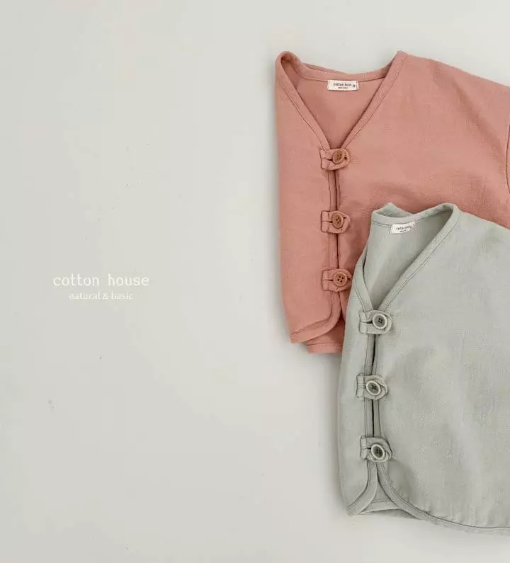 Cotton House - Korean Children Fashion - #childofig - Piping Loose Cardigan - 2