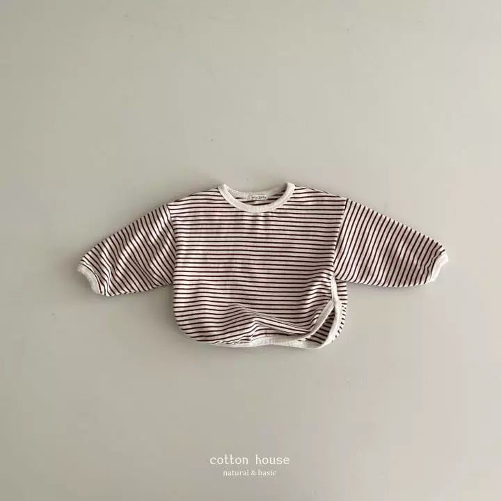 Cotton House - Korean Children Fashion - #designkidswear - Stripes Slit Tee - 5