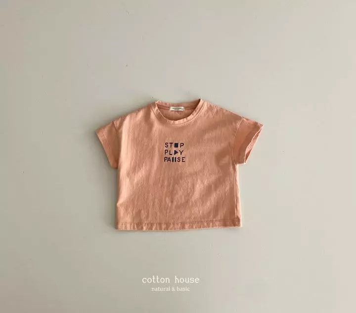 Cotton House - Korean Children Fashion - #discoveringself - Play Short Sleeves Tee - 3