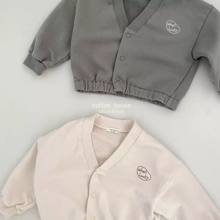 Cotton House - Korean Children Fashion - #designkidswear - Lucky V Neck Cardigan - 4