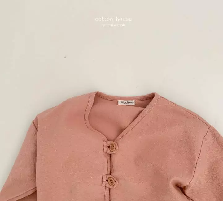 Cotton House - Korean Children Fashion - #fashionkids - Piping Loose Cardigan - 6
