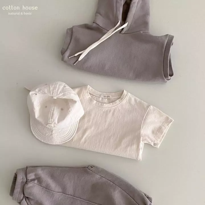 Cotton House - Korean Children Fashion - #kidsstore - Sleeveless Hoody Top Bottom Set - 12