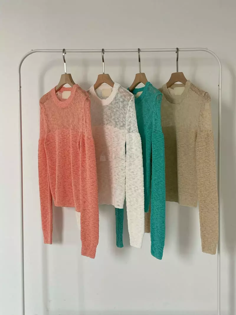 Creamvilla - Korean Women Fashion - #womensfashion - Cona See Through Knit Tee - 4