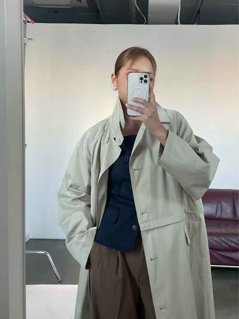 Creamvilla - Korean Women Fashion - #momslook - Balmacan Coat - 3