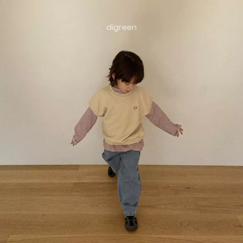 Digreen - Korean Children Fashion - #kidsshorts - Stripes Gibong Tee - 11