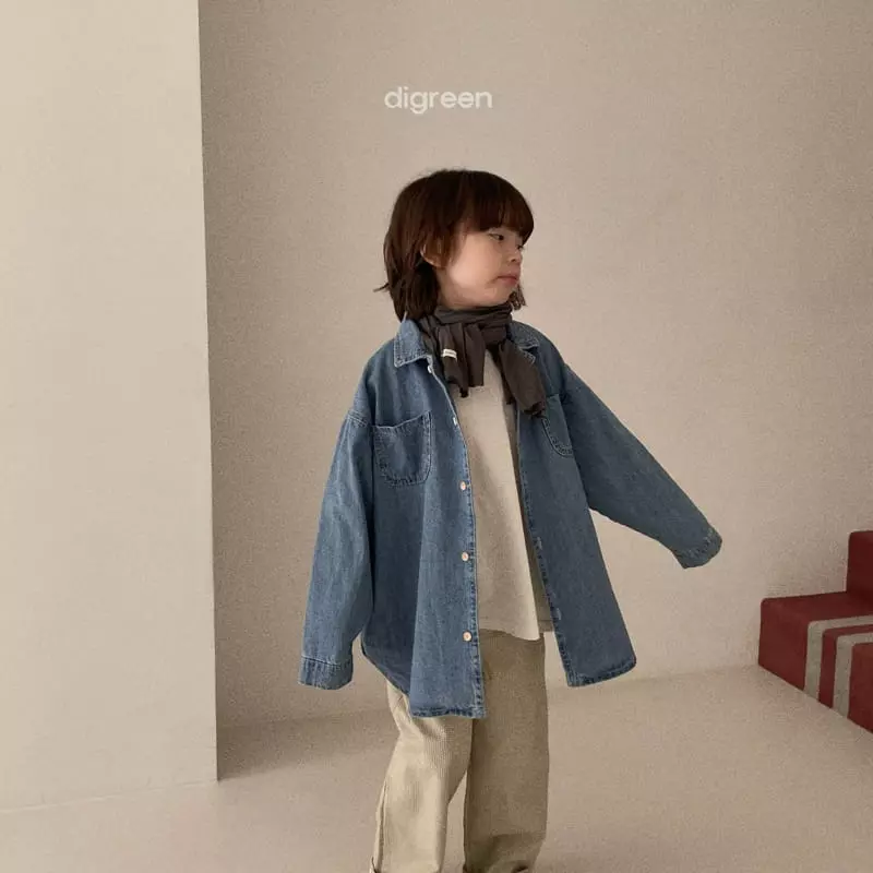 Digreen - Korean Children Fashion - #kidsshorts - Denim Low Shirt - 4