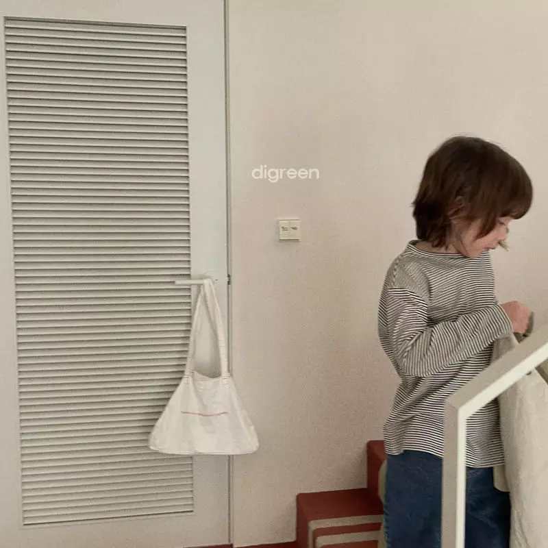 Digreen - Korean Children Fashion - #todddlerfashion - Stripes Gibong Tee - 4