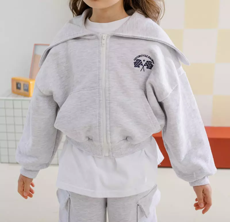 Dore Dore - Korean Children Fashion - #childofig - Spring Embrodiery Zip-up - 7