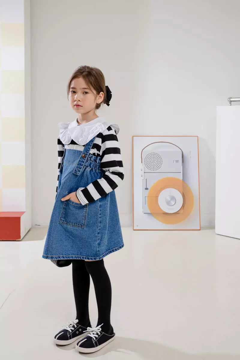 Dore Dore - Korean Children Fashion - #kidsstore - Spring Frill Collar Tee - 8