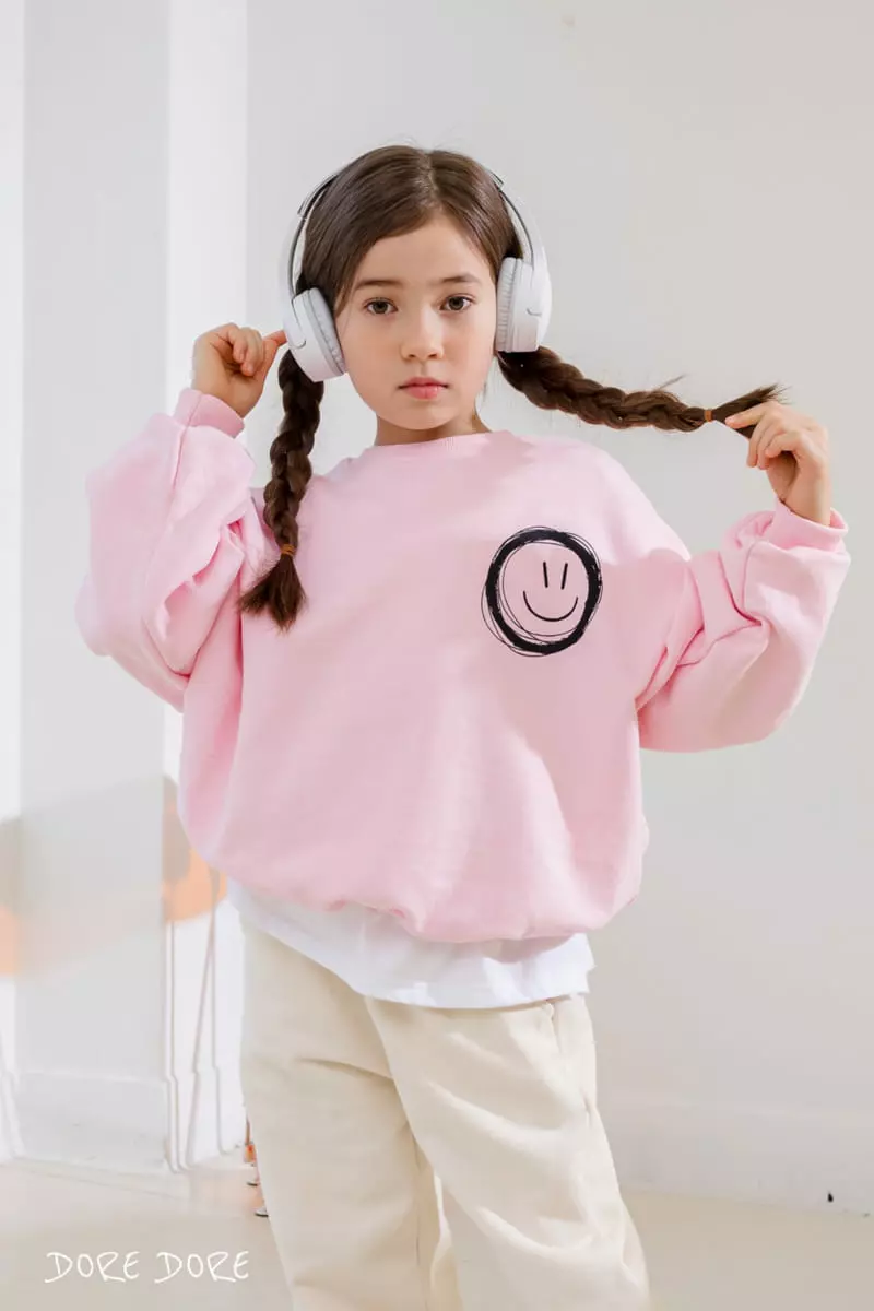 Dore Dore - Korean Children Fashion - #littlefashionista - Smile Zig Zag Sweatshirt