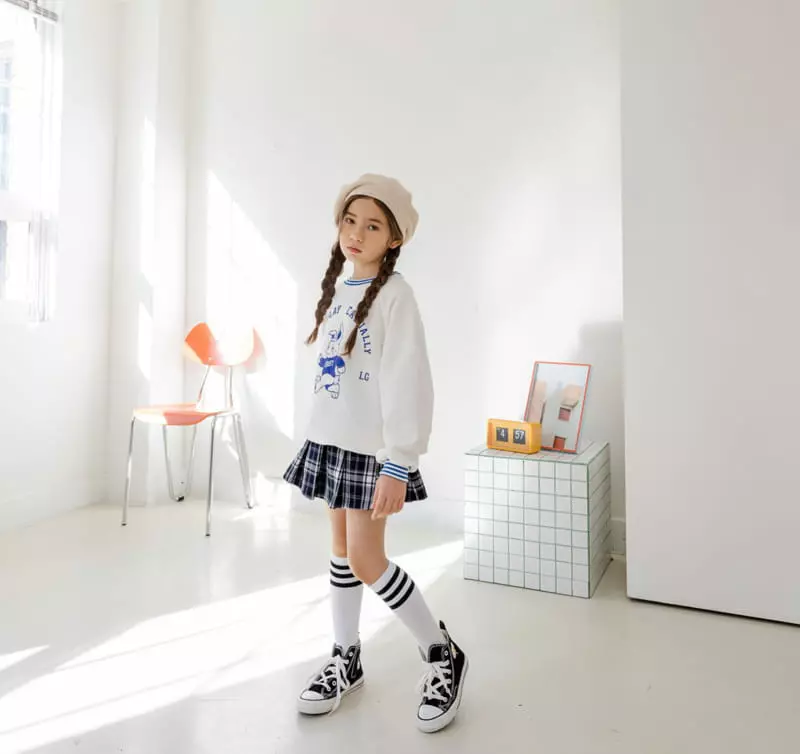 Dore Dore - Korean Children Fashion - #prettylittlegirls - Spring Check Wrinkle Skirt Pants