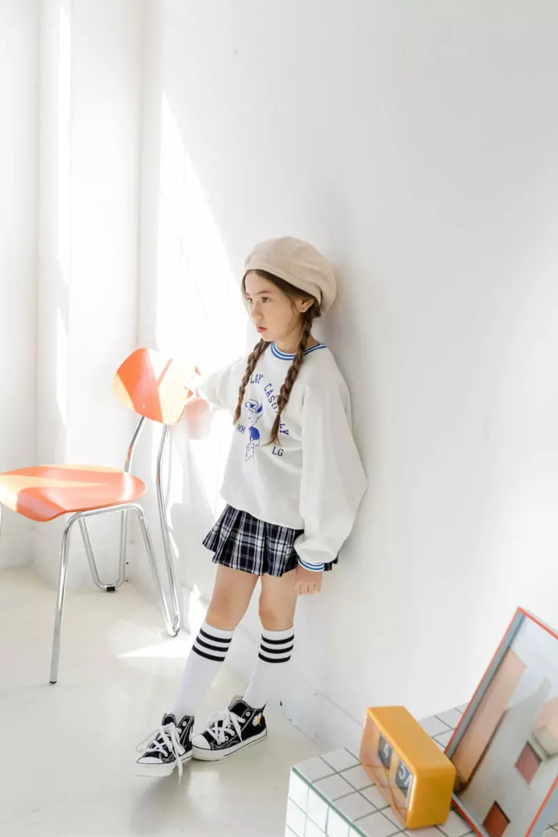 Dore Dore - Korean Children Fashion - #todddlerfashion - Spring Check Wrinkle Skirt Pants - 2