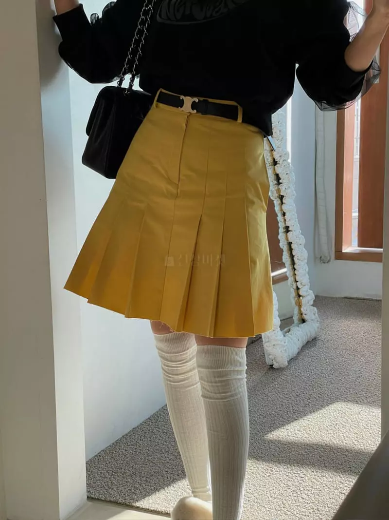 Douze - Korean Women Fashion - #momslook - Deggi Wrinkle Skirt - 8