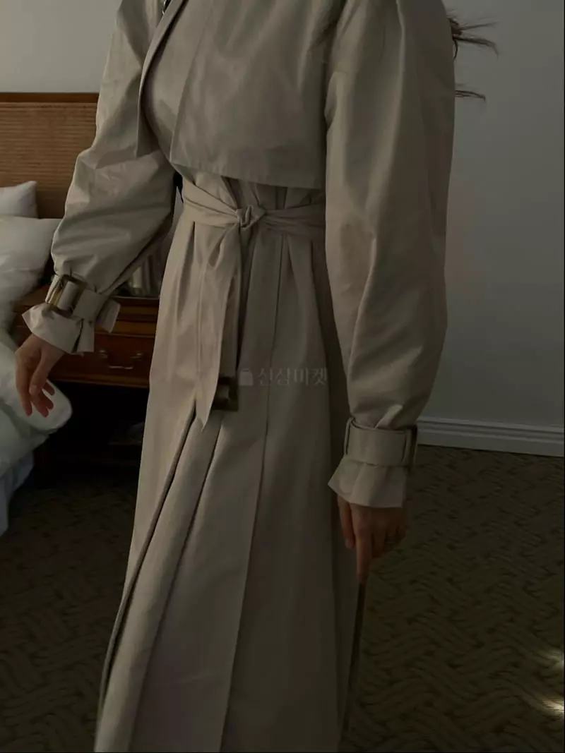 Douze - Korean Women Fashion - #momslook - Shelling Trench Coat Jacket
