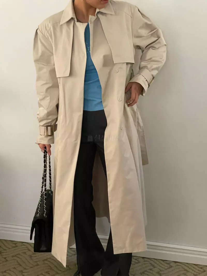 Douze - Korean Women Fashion - #momslook - Shelling Trench Coat Jacket - 11