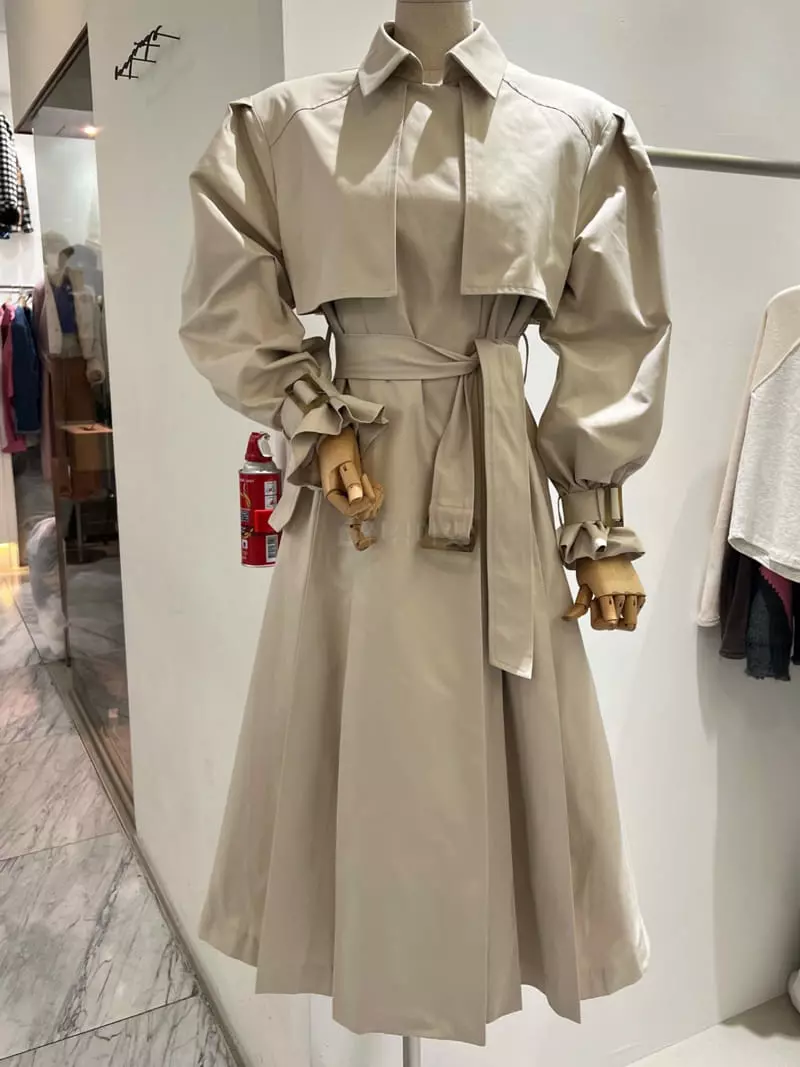 Douze - Korean Women Fashion - #momslook - Shelling Trench Coat Jacket - 9
