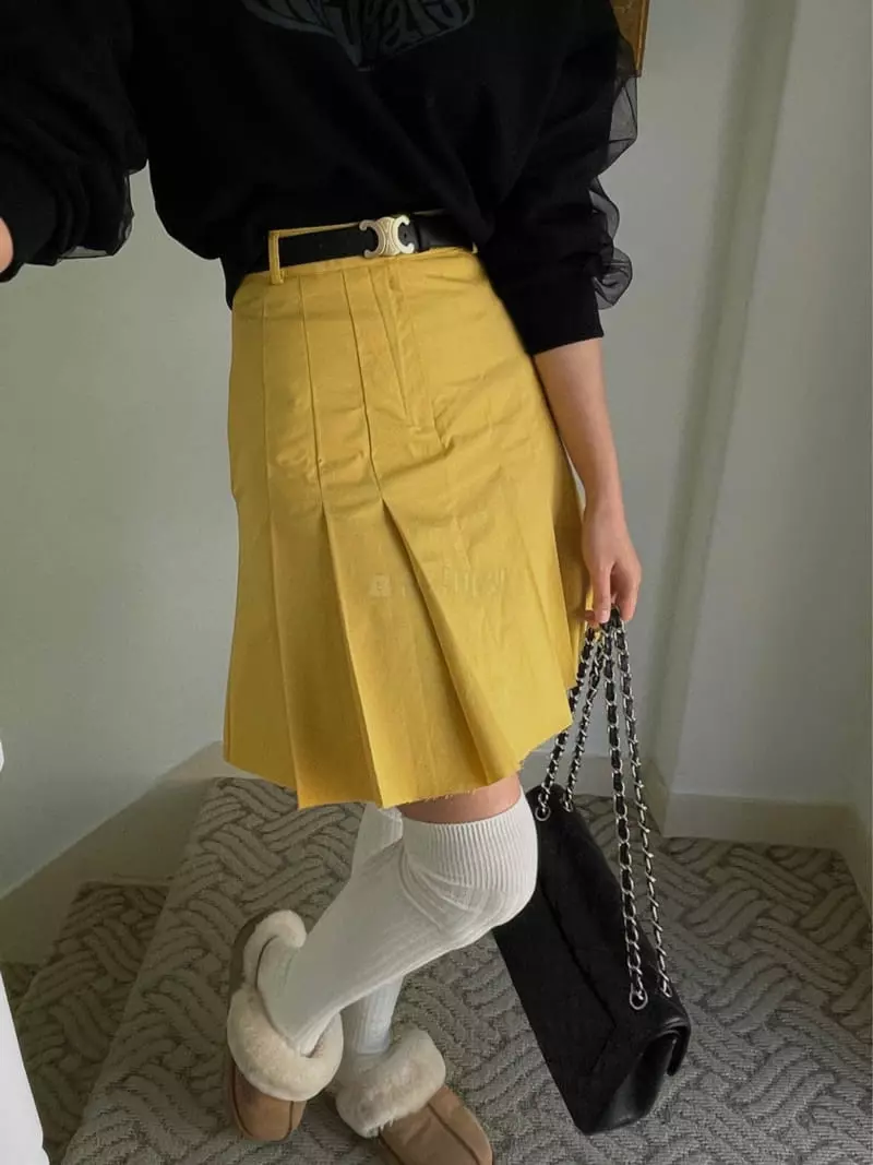 Douze - Korean Women Fashion - #womensfashion - Deggi Wrinkle Skirt - 5