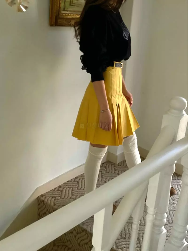 Douze - Korean Women Fashion - #womensfashion - Deggi Wrinkle Skirt - 9